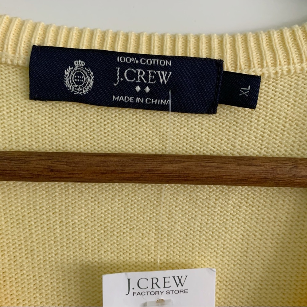 J. Crew Men Yellow Argyle V-Neck Golf Vest - Picture 4 of 5